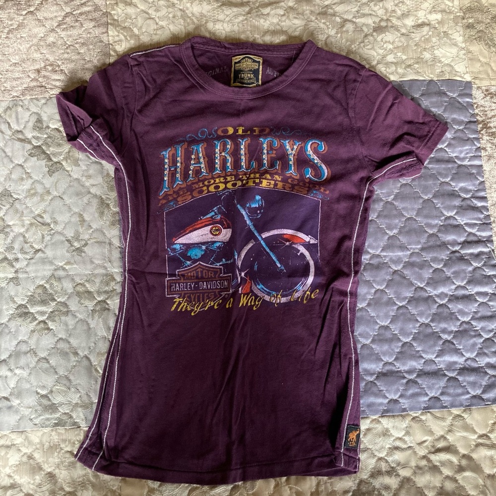 Vintage Harley Davidson by Trunk T-Shirt